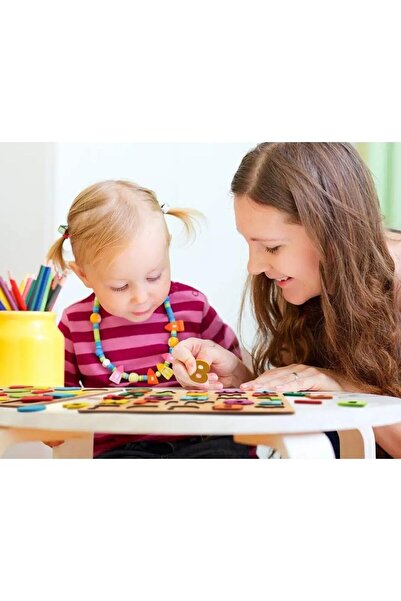 Nomarks Montessori Flippy Wooden Number Board, 25 Pieces, 18+ months, 20x20 cm, Multicolor