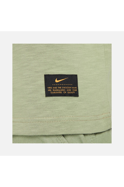 Nike Life κοντομάνικο πλεκτό βαμβακερό ανδρικό πράσινο αθλητικό μπλουζάκι fn2645 030