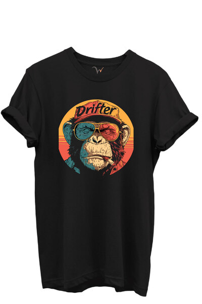WİDİ Tricou unisex cu imprimeu Drifter Written Colorful Glasses Monkey 100% b...