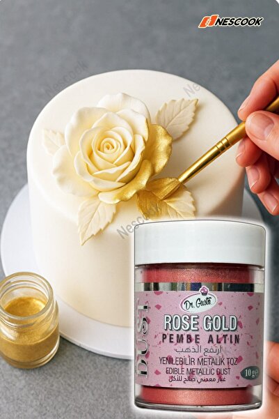 Neskuk Yenilebilir Yaldızlı Sim Boya Rose Gold 10 Gr / Yenilebilir Metalik Toz
