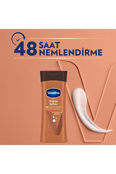 Vaseline Vücut Losyonu Kakao Işıltısı Parlaklığını Kaybetmiş ve Kuru Ciltler İçin 400 ml