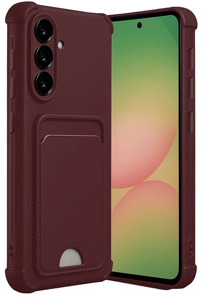 Coolacs Samsung Galaxy A36 Compatible Back Camera Protected Card Insertable Silicone Card Holder Case Cover