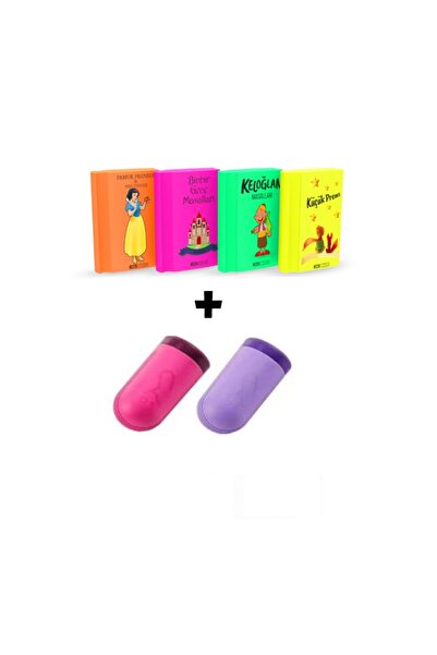 Adel ART.21 SİLKA 4 ADET NEON KİTAP SİLGİ ve 2 ADET PRİME 2 KALEMTRAŞ SETİ (K...