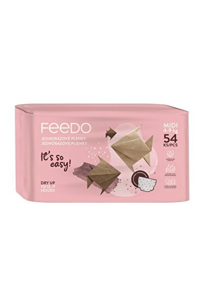 FEEDO Σετ 54 πάνες, Feedo, Midi, μιας χρήσης, Για 4-9 κιλά, 0 μηνών+