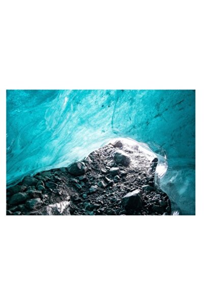 OEM Tablou Canvas, "Pestera de gheata albastra luminoasa", 54 x 39cm