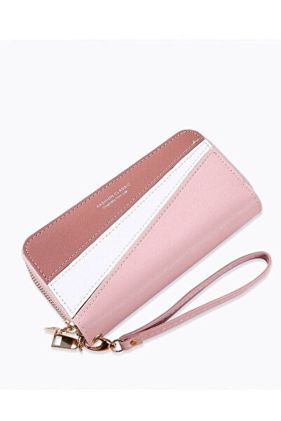 OEM Women's Wallet, Large, Fashion Classic, Faux Leather, Light Pink