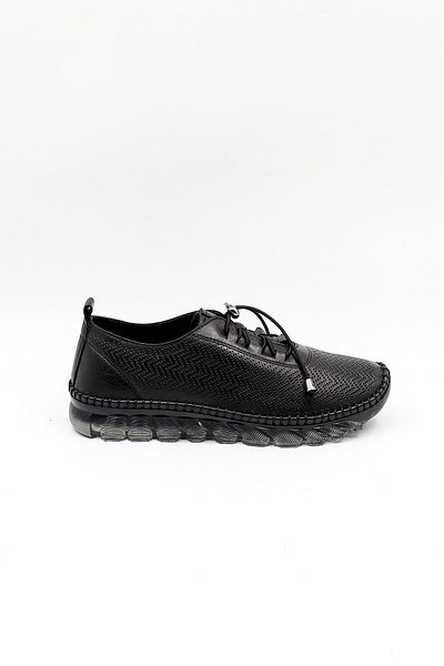 Venüs Women's Genuine Leather Casual Shoes Vn401003 Black