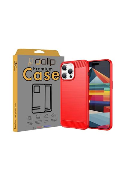 dalip Husa pentru Iphone 11 Pro, Carbon Fuse, HQ TPU, Rosu