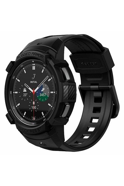 Dali Protective Case and Strap for Samsung Galaxy Watch 4 Classic, 46mm, Rugged Armor Pro, Military Silic