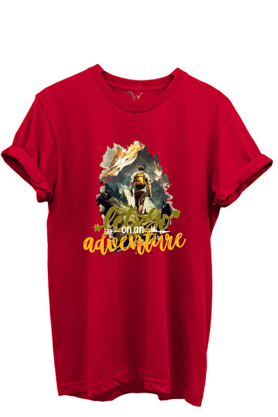 WİDİ Let's Go on an Adventure Written Mountaineer and Nature Themed 100% Cott...