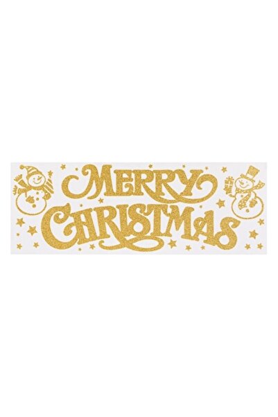 dalip Sticker Decorativ pentru Craciun, Mesaj Merry Christmas, cu Oameni de Z...
