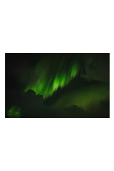 OEM Tablou Canvas, "Aurore boreale dansand in noapte", 100 x 100cm