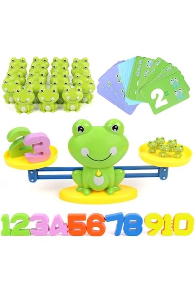 OricareFain Set jocuri educative 63-in-1 cu balanta si broasca, pentru copii ...