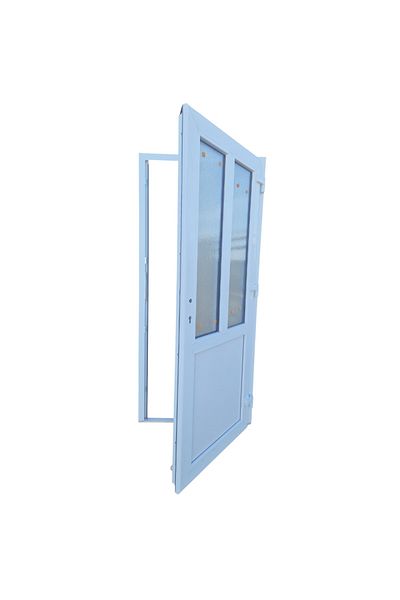 KIRCHBERGER 100x190cm White left 7cm 5 T-Model door PVC and insulating glass chambers
