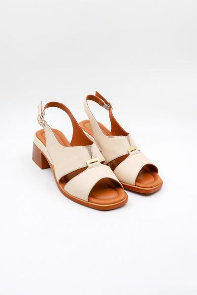 Venüs Women's Daily Leather Sandals Vn11510Y Beige