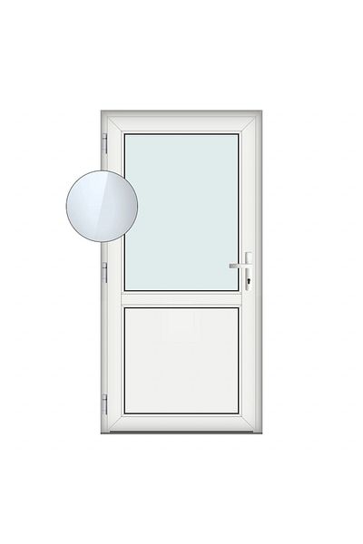 Klass 80x200cm White left 6cm 4 Hamburg door PVC and insulating glass chambers transparent