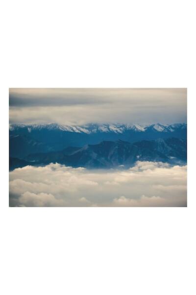 OEM Tablou Canvas, 'Muntii ascunsi sub nori misteriosi', 70 x 50cm