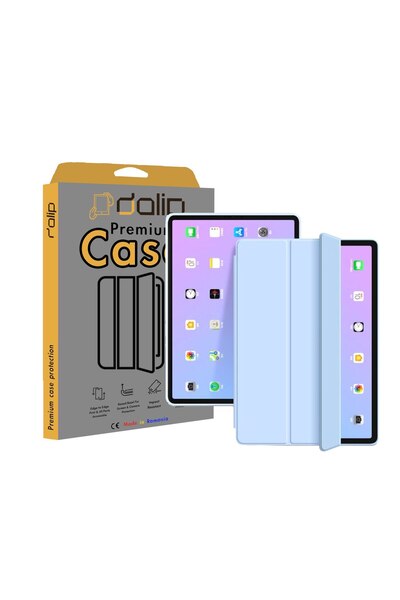 dalip Husa pentru Apple iPad Air 4 2020/Air 5 2022, FixEcoFlexible, Piele ecologica+Silicon, Bleu