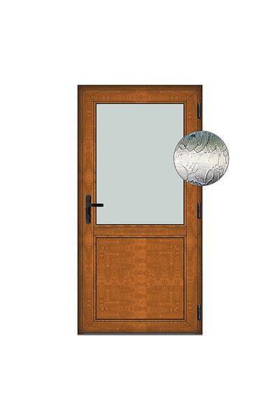 Klass 90x200cm right 6cm 4 White Hamburg door PVC and insulating glass brown golden oak chambers mat