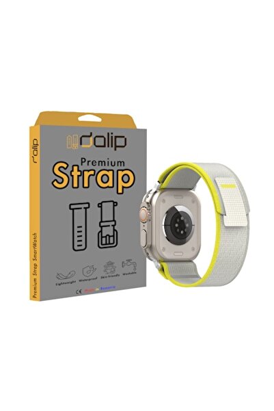 dalip Curea pentru Apple Watch 1 38 mm, SupremeBelt, Poliester, Galben-Gri