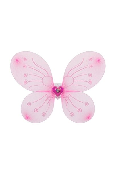dalip Aripi de fluture pentru petrecere, aripioare HeartGlow, 50 cm, roz
