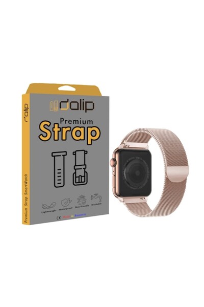 dalip Curea pentru Apple Watch 1/2/3/4/5, (42/44mm), EleganceTouch, Metal, Ro...
