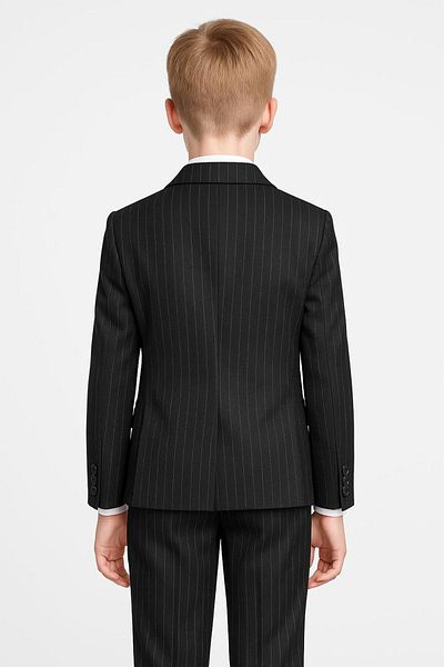 SIRRI Classic Striped Suit for Boy – Black and Navy Options -5 Pieces