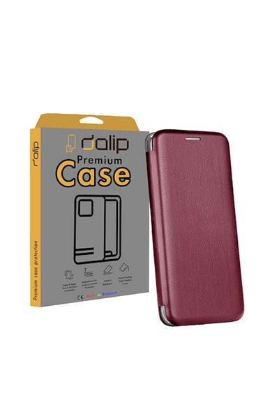 dalip Case for iPhone 12 and 12 Pro, Cinema Book, Leather, Burgundy