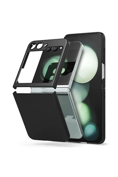 Dali Protective Case Compatible with Samsung Galaxy Z Flip 5, Silicone, Slim, Matte, Black