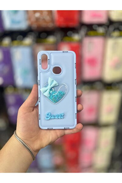 yuscerham Huawei Y6 2019 Uyumlu Sweet Yazılı, Kalp Kabartmalı Simli Parlak Yu...