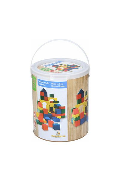 Marionette Wooden construction set geometric shapes 100 pieces