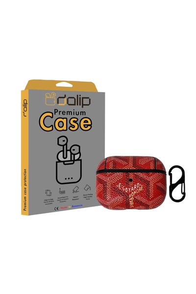 dalip Husa pentru Apple AirPods Pro, DesignVersatil, Piele , Rosu