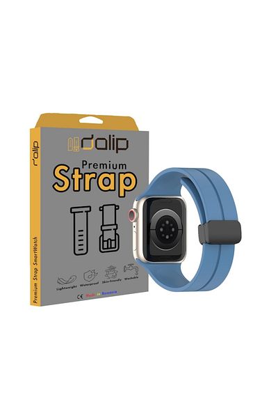 dalip Strap for Apple Watch 1 - 8 - SE/SE 2, 38-41 mm, MagneticBuckle, Silicone, Blue