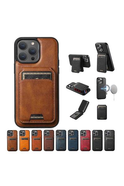 Mobimax For iPhone 16 Pro Max Leather Card Holder Phone Case