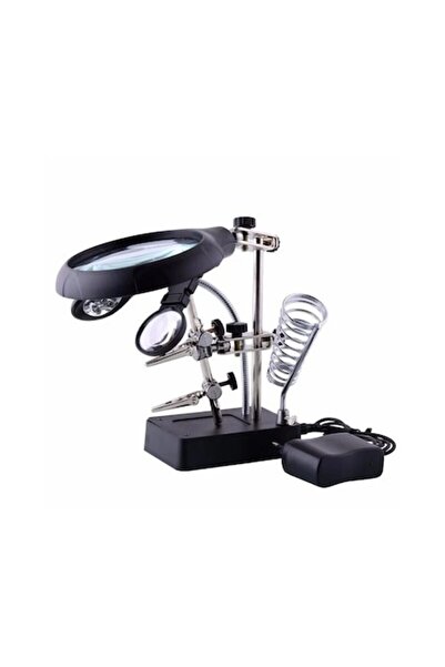 Dali Lupă cu bază metalică și cleme pentru obiecte mici sau circuite