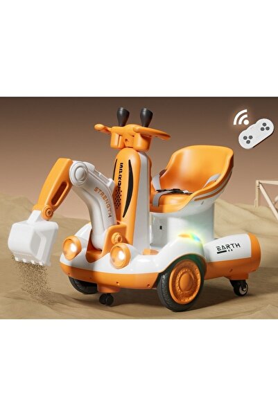 dalip Electric Excavator, 4 Anti-Slip Wheels, Remote-Controlled Electric Arm, Yellow, Ages 2+