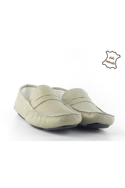 ZAZAMAG Men's genuine leather loafers Brad, beige
