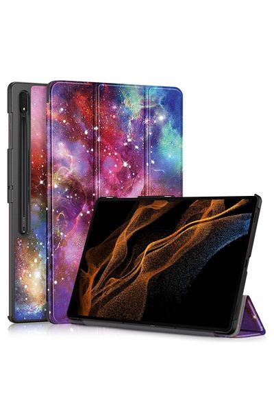 Dali Protective Flip Cover Case Compatible with Samsung Galaxy Tab S8 Ultra / S9 Ultra, FoldPro, Leat