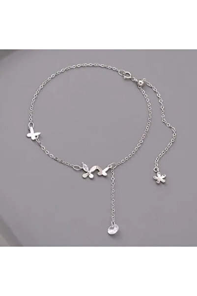 Belora Brățară de gleznă cu fluturi și cristale