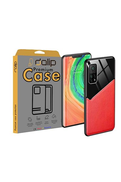 dalip Husa pentru Samsung Galaxy S22 5G, Split Impact, Piele , Rosu