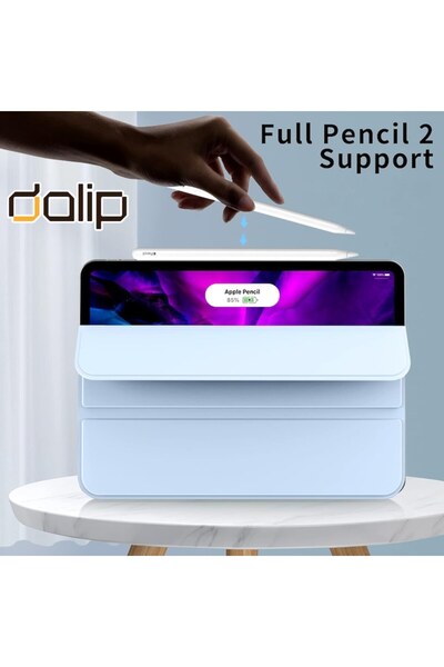 dalip Husa pentru Apple iPad Air 4 2020/Air 5 2022, FixEcoFlexible, Piele ecologica+Silicon, Bleu