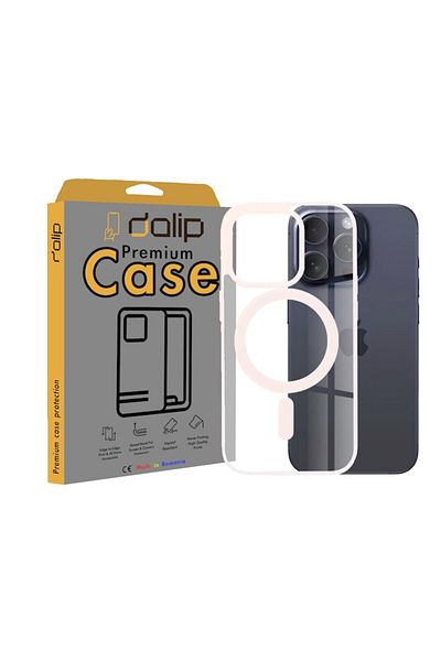 dalip Husa pentru Samsung Galaxy S24 Plus, Magsafe Charge, Silicon Ultra Clear, Roz-Transparent