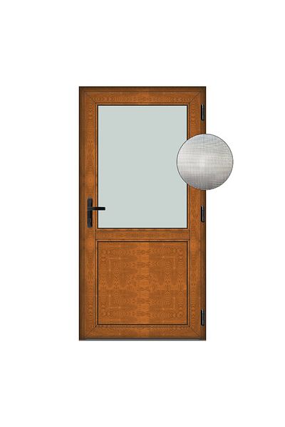 Klass 100x190cm right 6cm 4 White Hamburg door PVC and insulating glass brown golden oak chambers fr