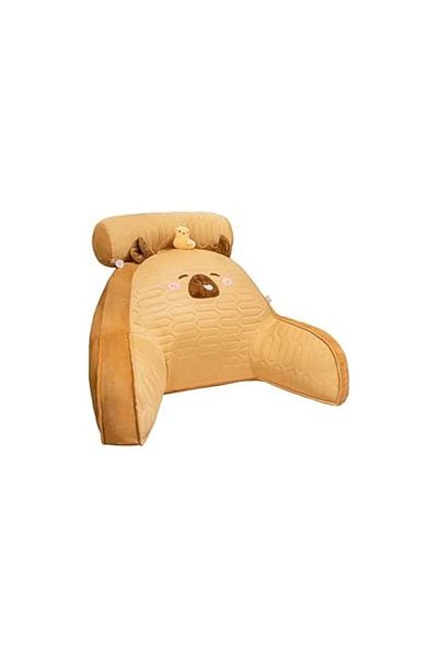 Dali Multifunctional Pillow, Backrest for Bed, Vertebral Support, Capybara Model, Latex, Light Brown