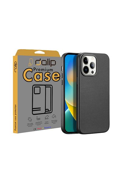 dalip Husa pentru iPhone 14 Pro Max, DuxSlim Pro, Piele , Negru