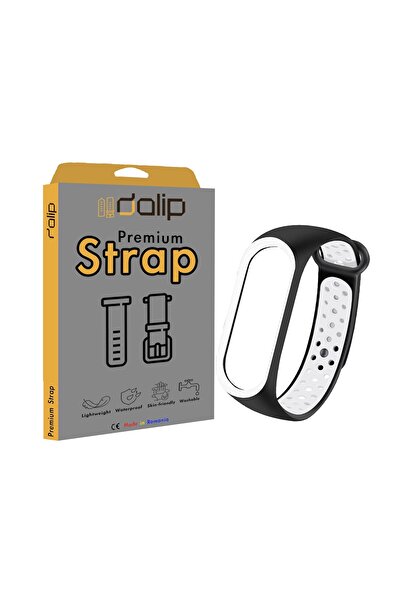 dalip Curea pentru Xiaomi Mi Band 5, XHoles, Silicon, Alb-Negru