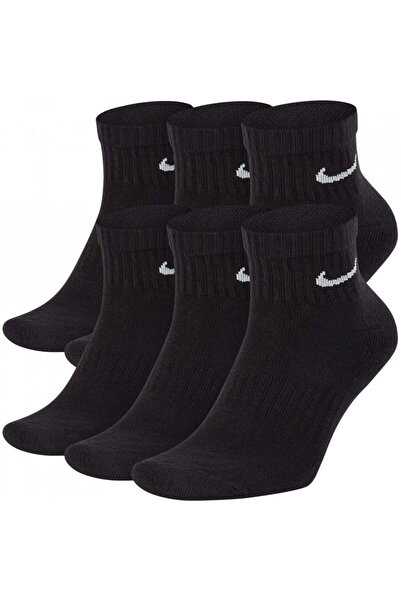Nike Set 6 pairs Everyday Cushioned Crew Socks, Black, Size EU 42-46