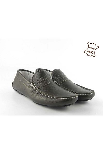 ZAZAMAG Men's moccasins made of genuine suede leather Pete, khaki