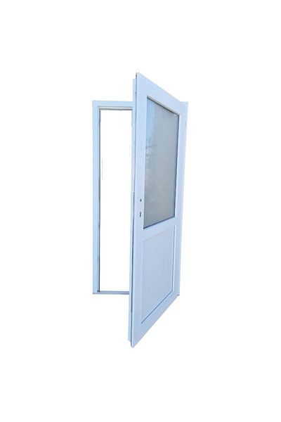 KIRCHBERGER 90x200cm White right 6cm 4 Hamburg door PVC and insulating glass chambers