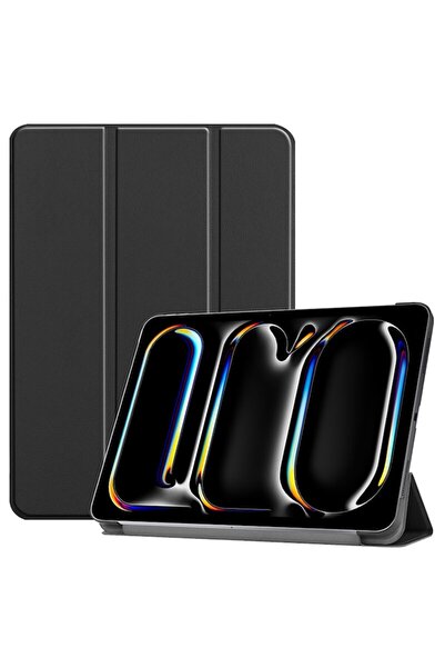 Dali Husă de protecție cu clapă pentru Apple iPad Pro 13 2024, FoldPro, tip suport, -Piele, Negru